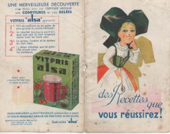 LEVURE ALSACIENNE ALSA, VITPRIS, CARNET COMPLET DE  26 PAGESPOUR REUSSIR CONFITURE ET GELEE COULEUR REF 16061 - Advertising