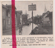 Vaduz Liechtenstein - Défense De Fumer Les Jours De Vent - Orig. Knipsel Coupure Tijdschrift Magazine - 1937 - Non Classés