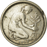 Monnaie, République Fédérale Allemande, 50 Pfennig, 1949, Karlsruhe, TB+ - 50 Pfennig