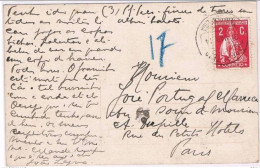 Portugal, 1914, Para Paris - Storia Postale