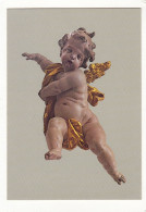 Putte, Engel Mit Vergoldeten Flügeln, Klebe-Faltkarte Ngl #E1002 - Esculturas