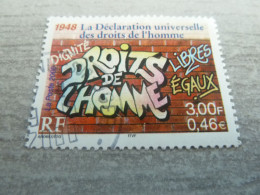 Déclaration Universelle Des Droits De L'Homme - Société - 3f. (0.46 €) - Yt 3354 - Multicolore - Oblitéré - Année 2000 - - Used Stamps