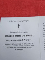 Doodsprentje Rosalie Maria De Bondt / Hamme 17/1/1919 - 18/8/1999 ( Jozef Wuytack ) - Religione & Esoterismo