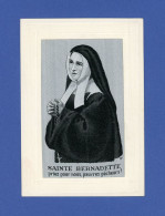 Image Religieuse  Datée De 1935    Sainte  Bernadette  Sur Soie  Format  CPA Très Bel état - Images Religieuses