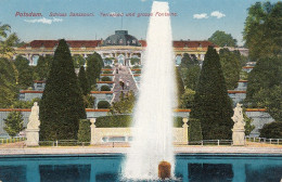 Potsdam - Schloss Sanssouci Mit Terrassen Und Großer Fontaine Ngl #E1026 - Autres & Non Classés