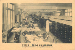 PARIS   Ecole Universelle  ( Inscription Des Eleves Et Expedition Des Cours ) - Enseignement, Ecoles Et Universités