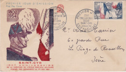 France FDC Y&T N°996  L"Ecole Militaire De St CYR  De 1954 COËTQUIDAN - 1950-1959