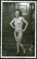 Erotik, Nackte, Stark Behaarte Lächelnde Frau Mit Schuhen,ca.1940,nude Hairy Woman, - Ohne Zuordnung