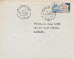 France FDC Y&T N°1009 Cinquantenaire Du Rotary International De 1955  PARIS - 1950-1959