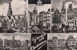 Groeten Uit Amsterdam, Mehrbildkarte Gl1954 #E1968 - Andere & Zonder Classificatie