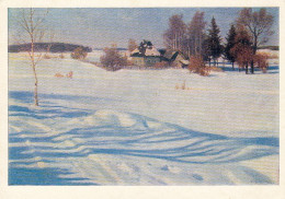 RUS Winterlandschaft - Titel In Kyrillischer Schrift. Ngl #E2665 - Russia