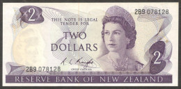 New Zealand 2 Dollars Queen Elizabeth II P-164c Knight 1967 - 1981 UNC - Nuova Zelanda