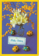 Ostern-Wünsche Mit Blütenzweig Und Ostereiern Gl1983? #E3926 - Pâques