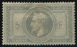 Neuf Avec Charnière N° 33,  5f Violet-gris, T.B. Signé + Certificat JF Brun - Other & Unclassified