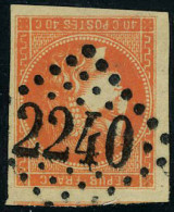 Oblitéré N° 48c,40c Rouge Orange, TB, Signé, Brun - Other & Unclassified