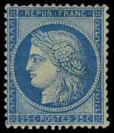 Neuf Avec Charnière N° 60B, 25c Bleu Type II, Cl, Bon Centrage, TB, Signé + Certificat Brun - Other & Unclassified