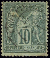 Oblitéré N° 76, 10c Vert Type II, T.B. - Autres & Non Classés