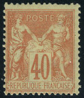 Neuf Avec Charnière N° 94, 40c Orange, Type III - TB - Other & Unclassified