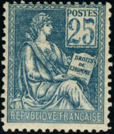 Neuf Sans Charnière N°114. 25c Bleu. Type I. 1 Dent Courte, Sinon T.B. - Other & Unclassified