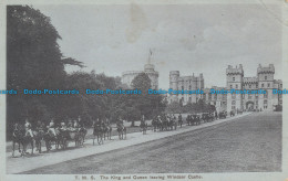 R030101 T. M. S. The King And Queen Leaving Windsor Castle - World