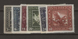 1926 MH Austria Mi 488-93 - Nuevos