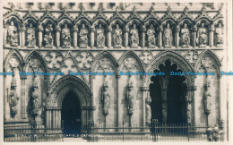 R029570 Detail Of West Front. Lichfield Cathedral. Walter Scott. RP - World