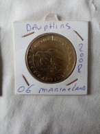 Médaille Touristique Monnaie De Paris 06 Antibes Dauphins 2008 - 2008