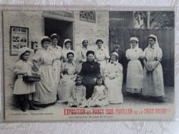 Exposition De Nancy 1909 , Les Infirmières Du Poste De Secours , Cachet Rouge Pavillon Croix Rouge - Nancy