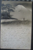 Japon Mont Fiji Illustrée Dessin  Cpa Timbrée 1902 - Andere & Zonder Classificatie