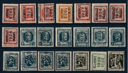 BELGIE - TYPO-PRECANCELS - Selectie 534 - Zonder Gom/sans Gomme - Tipo 1922-26 (Alberto I)