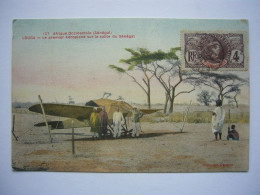 Avion / Airplane / AFRIQUE OCCIDENTALE / Premier Aéroplane Sur Le Sable Du Sénégal / Carte Maximum Sénégalaise - 1914-1918: 1ra Guerra