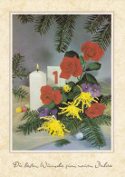 Neujahr-Grüße Mit Rosen, Kerze Und Kalender Ngl #E6213 - Nouvel An