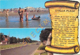 62. STELLA-PLAGE – La Plage – Les Pelouses – Parchemin (animée) CPSM  - Autres & Non Classés