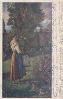 JOS.E.HÖRWARTER Die Gärtnerin Gl1919 #E6540 - Malerei & Gemälde