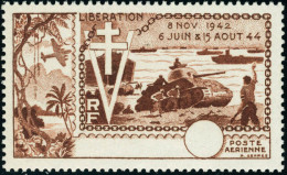 Neuf Sans Charnière 1954. 10ème Anniversaire De La Libération. 1 Valeur Brun, Sans Nom Du Pays, Ni Valeur Dans Le Cartou - Other & Unclassified