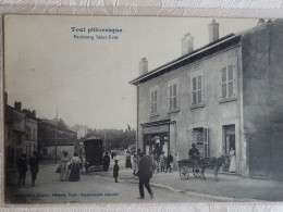 Toul Faubourg St Evre ,   Café Du Centre, Attelage D'âne - Toul