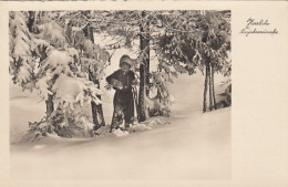 Neujahr-Grüße Mit Kind Im Winterwald Gl1936 #E7442 - Nieuwjaar