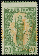 Neuf Sans Charnière N° 33b, 20c Femme Bakalois, Double Impression Du Centre Dont 1 Renversée, Piquage à Cheval - Andere & Zonder Classificatie