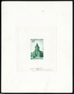 N° 251. 25f Eglise De Linzolo, épreuve D'artiste En Vert, Signée Avec Cachet à Sec. T.B. - Sonstige & Ohne Zuordnung