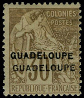 Neuf Avec Charnière N° 22e, 30c Double Surcharge Guadeloupe, TB - Sonstige & Ohne Zuordnung
