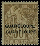 Neuf Avec Charnière N° 22e, 30c Double Surcharge Guadeloupe, TB - Andere & Zonder Classificatie