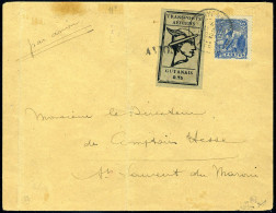 Lettre N° 6A, 75c Noir S/gris + 25c Bleu S/Lettre Obl. St Laurent Du Maroni, TB, Signé + Cert. Brun - Andere & Zonder Classificatie