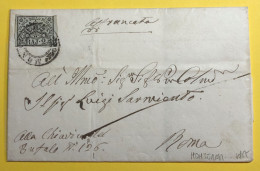 1865 MONTEROSI BOLLO POSTALE ANNULLA 2 BAY VERDE/GRIGIO X ROMA - Kirchenstaaten