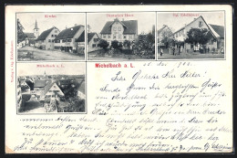 AK Michelbach / Wald, Gathaus Deutsches Haus, Kirche, Gg. Edelhäuser  - Autres & Non Classés