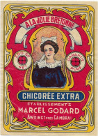 ETIQUETTE         NEUVE   CHICOREE    A LA PETITE BRETONNE MARCEL GODARD AWOINGT  PRES CAMBRAI - Coffees & Chicory