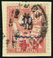 Fragment N° 56, 10+5c Croix Rouge Oujda Oblitéré S/fragment, TB, Signé Calves - Other & Unclassified