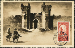 Lettre N° 107. 30c Rouge. Porte De Chella, Sur C.M. CàD Rabat 11.10.28. T.B. - Other & Unclassified