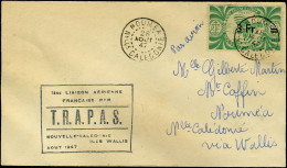 Lettre TP N° 254 S/L CàD Nouméa 28 Août 47, Cachet 1ere Liaison Aérienne Française Par Trapas... Pour Nouméa Via Wallis  - Sonstige & Ohne Zuordnung