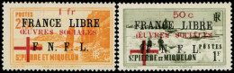 Neuf Avec Charnière N° 310/11, La Paire France Libre (N°310 Pd) - Photo WEB - Other & Unclassified