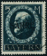 Oblitéré N° 30, 5m Bleu Variété Petit A, Rare, T.B. Signé Brun, Michel 30V - Other & Unclassified